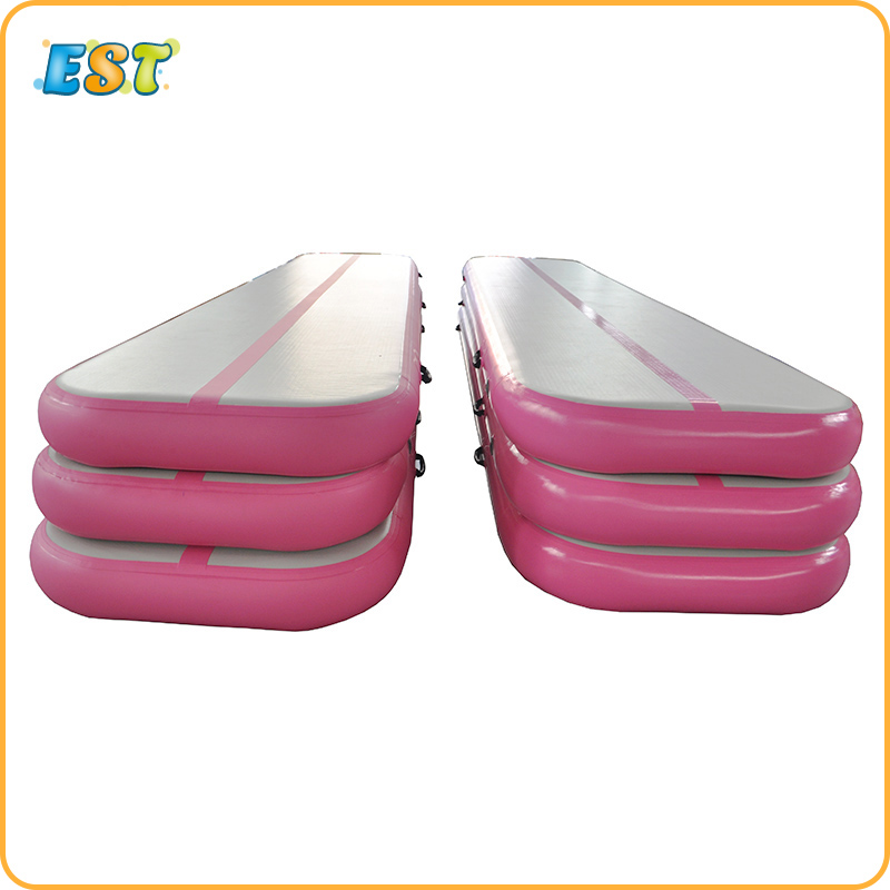 Customized logo DWF inflatable air tumble track for Event cheerleading team