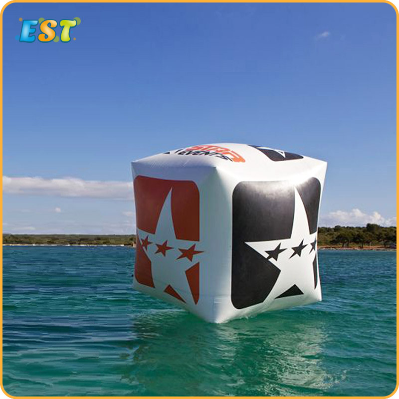 Giant PVC white marine floating inflatable mark buoy for water safety