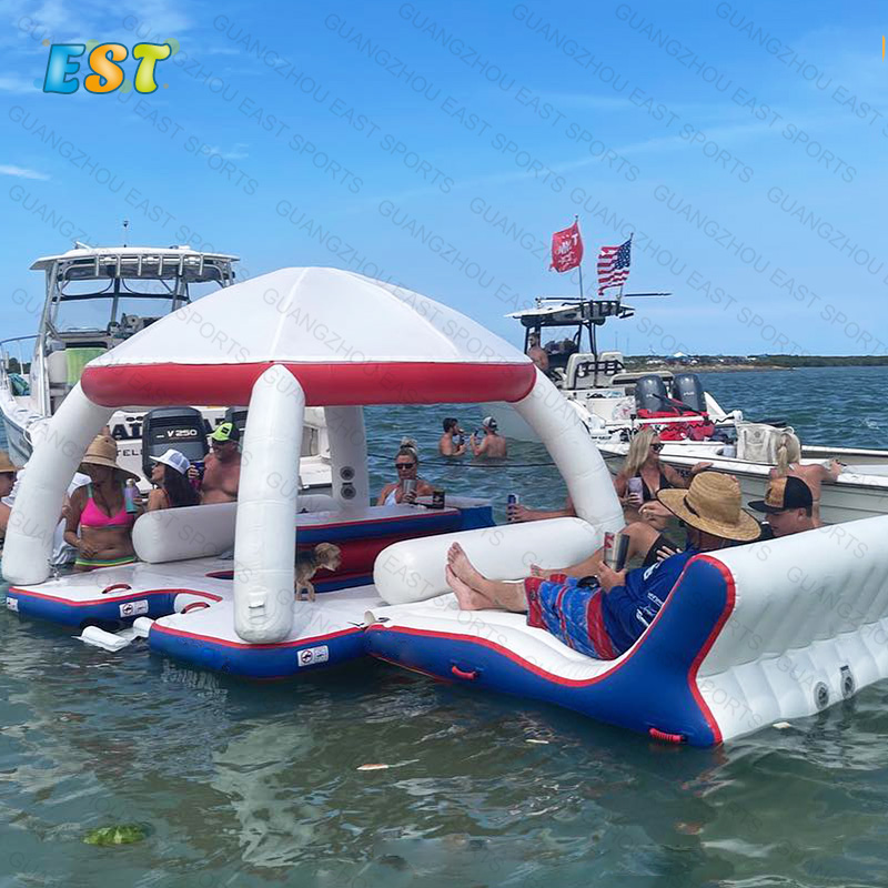 Floating Inflatable Dock Water Platform Drop stitch floating poontoon dock